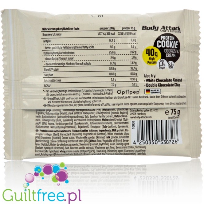 Body Attack Protein Cookie Cookies 'n Cream 40g protein