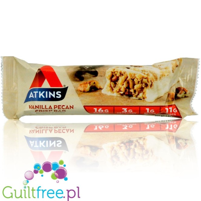 Atkins Meal Vanilla Pecan Crisp Bar box of 5 bars