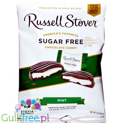 Russel Stover Mint Patties sugar free chocolates