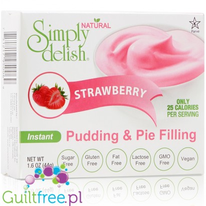 Simply Delish Sugar Free Pudding and Pie Filling, Instant, Strawberry