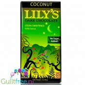 Lily's Sweets No Sugar Added Dark Chocolate Bars, Coconut