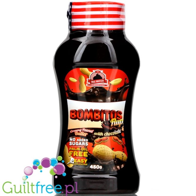 MAX Protein Bombitos Flup  - very (!) thick chocolate-hazelnut praline sugar free sauce