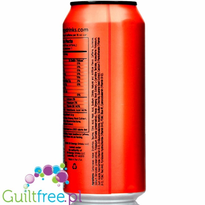 3D Orange sugar free energy drink
