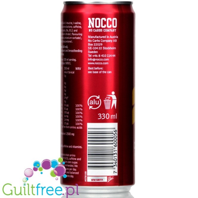 NOCCO BCAA Energy Drinks, Protein Package