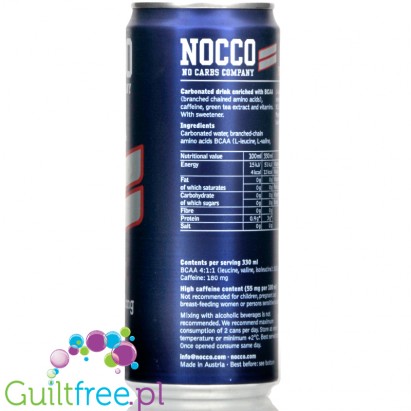 NOCCO BCAA Drink NO CARBS Comp Sugar Free BCAAs Energy RTD - ALL New  Flavours