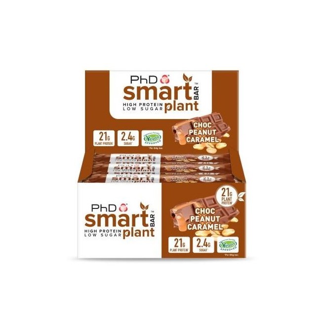 Phd Smart Plant Choc Peanut Caramel - sugar free vegan protein bar