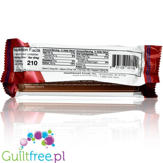 Healthsmart ChocoRite Chocolate Almond sugar free low carb bars