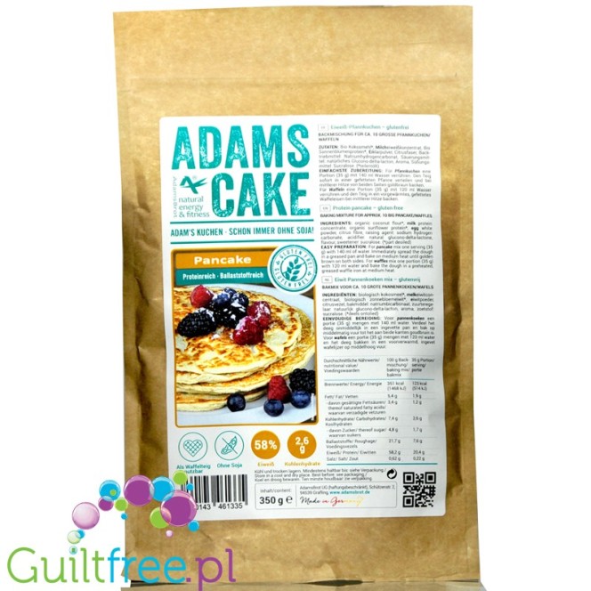 Adam's Pancke gluten free, low carb baking mix