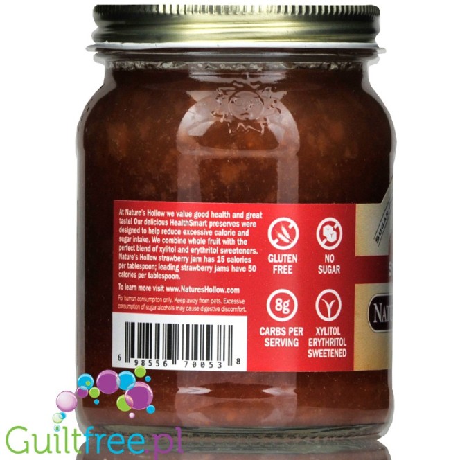 Nature's Hollow Sugar Free Jam, Strawberry 10 oz.