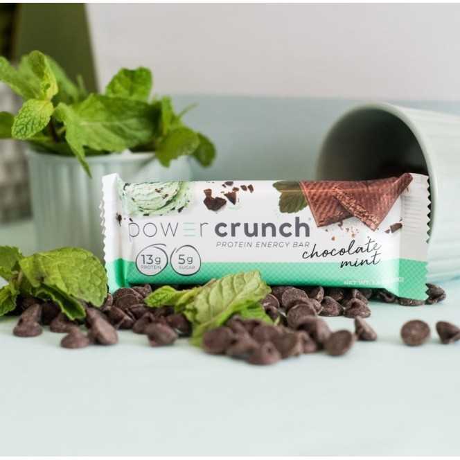 Power Crunch Mint & Chocolate - protein wafer with stevia
