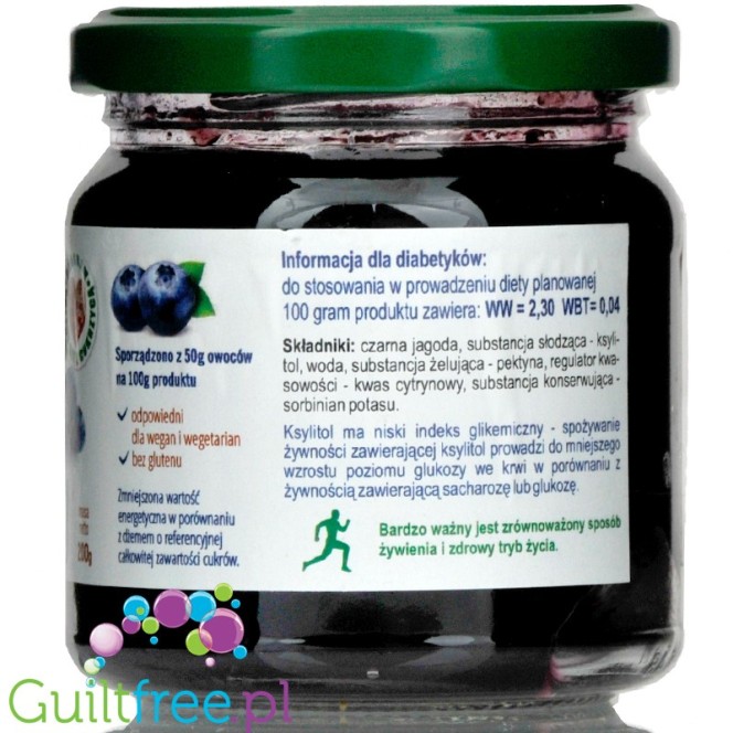 Bartfan sugar free blueberry spread sweetened with xylitol only