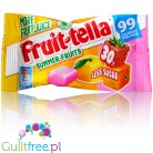 Fruitella 30% les sugar chewy candies: Strawberry, Orange, Lemon