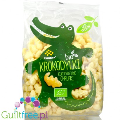 Granex BIO low calorie corn crunchies, Crocodile shape