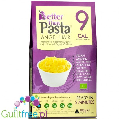 Better than Angel Hair organic konnyaku & organic oat fiber - Organic konjac shirataki pasta in the shape of rice enriched