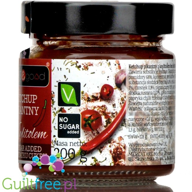 Pure & Good sugar free spicy ketchup with xylitol