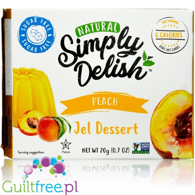 Simply Delish Natural Sugar Free Vegan Peach Jelly Dessert