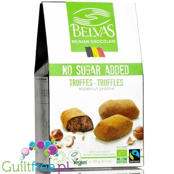 Belvas Hazelnut Truffles no sugar added hazelnut pralines