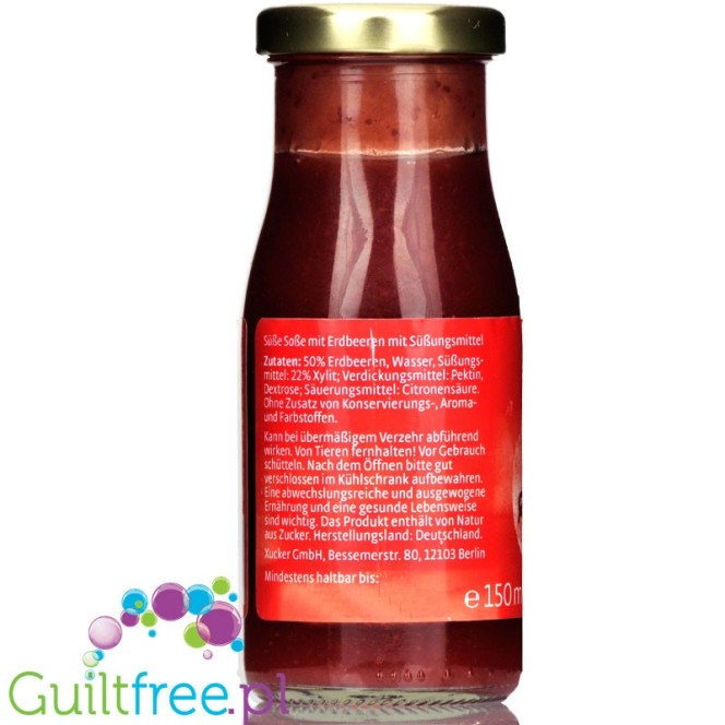 Xucker Sweet Strawberry low calorie thick sauce with xylitol