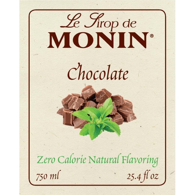 Monin Chocolate Natural - syrop zero kalorii tylko z naturalnymi słodzikami