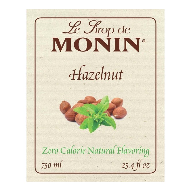 Monin Zero Calorie Natural Flavoring, Hazelnut syrup