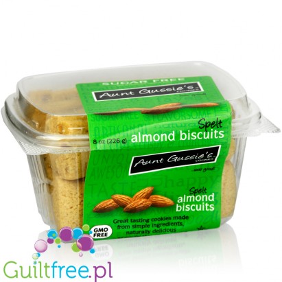 Aunt Gussie's Sugar Free Spelt Biscuits, Almond