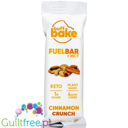 Buff Bake, Keto Fuel Bar + MCT, Cinnamon Crunch