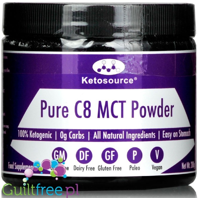 Ketosource Pure C8 MCT Powder - bezsmakowe triglicerydy C8 MCT w proszku