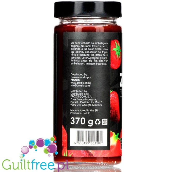 Prozis zero Fruit Spread 370 g Strawberry low calorie fruit spread