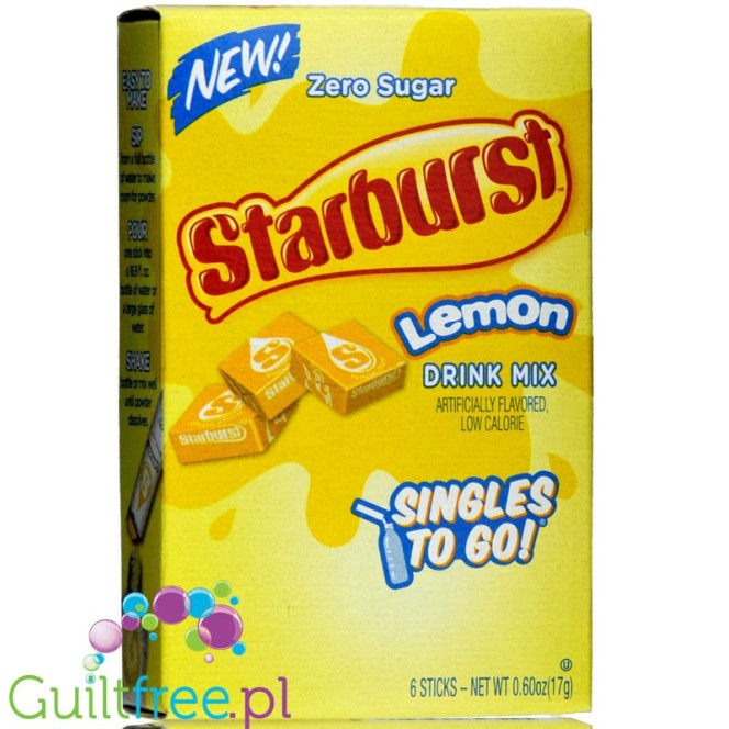 Starburst Zero Sugar Lemon Singles to Go 0.59oz (16.6g)