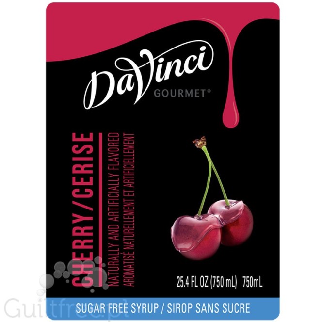 DaVinci Gourmet Syrup Sugar Free Cherry - syrop do kawy bez cukru i  kalorii (Wiśnia)