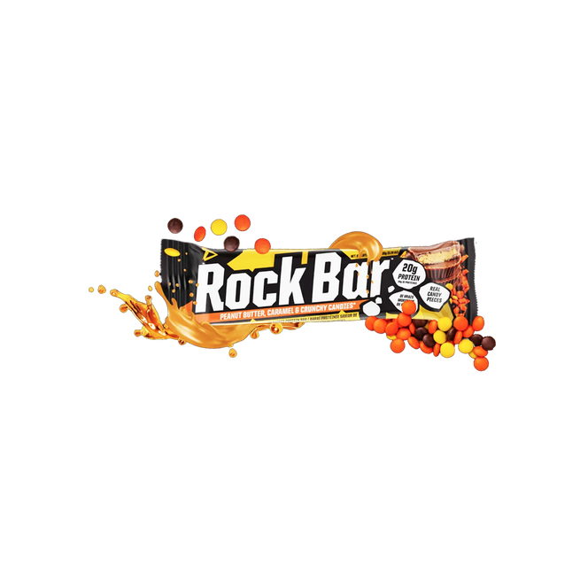 Dedicated Nutrition Rock Bar, Peanut Butter, Caramel & Crunchy Candies