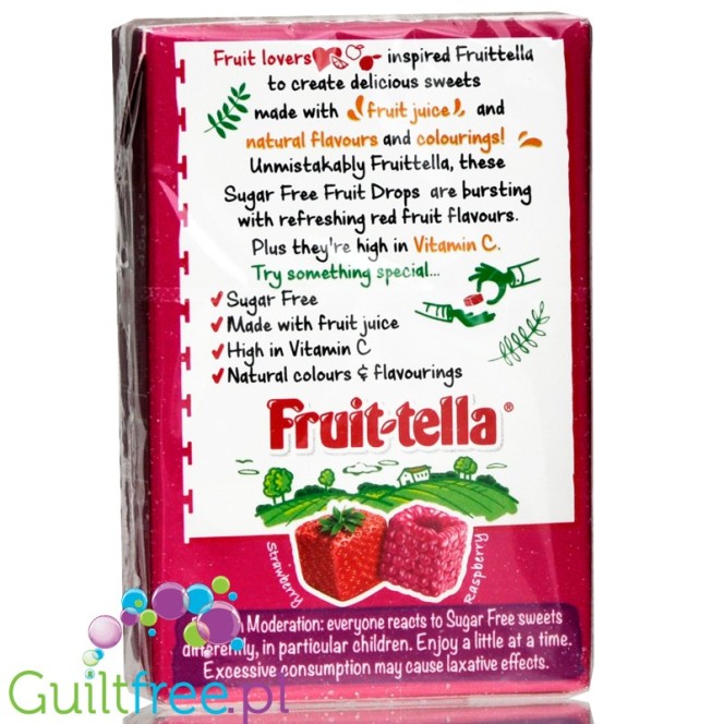 Fruittella Sugar Free Fruit Drops Red Berry Mix, 45 g