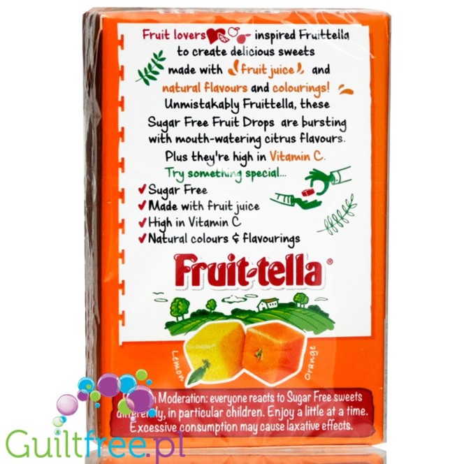 Fruittella Sugar Free Fruit Drops Citrus Mix, 45 g
