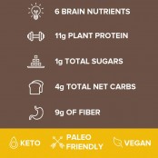 IQ Bar Banana Nut Brain & Body wegański baton białkowy z Lion's Mane, MCTs, Omega-3 i choliną