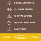 IQ Bar Banana Nut Brain & Body wegański baton białkowy z Lion's Mane, MCTs, Omega-3 i choliną