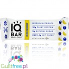 IQ Bar Lemon Blueberry Brain & Body plant protein bar with Lion's Mane, MCTs, Omega-3, flavonoids, vitamin-E and choline