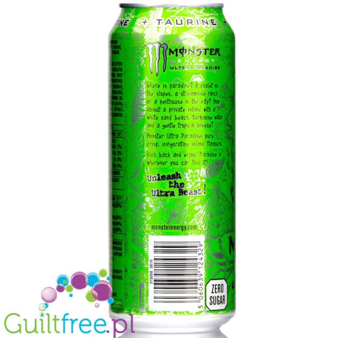 Monster Energy Ultra Green Paradise sugar free energy drink, EU version