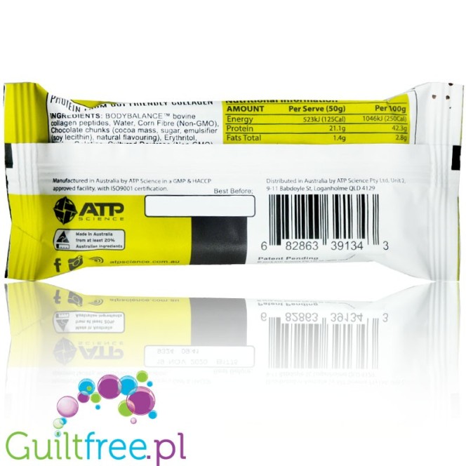 ATP Science Noway Mallow Bar Pineapple Chump Choc - Gut Friendly Collagen Based Keto Protein Bar