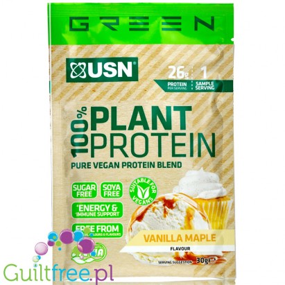 USN Green 100%  Pure Vegan Protein Blend, Vanilla & Maple 0,9kg