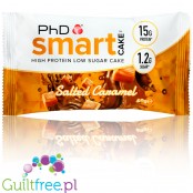 PhD Smart Cake ™ Salted Caramel - ciastko białkowe z masą malinową w polewie, 15g białka