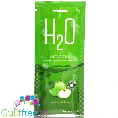 Prozis H2O Infusions Green Apple sugar free instant drink in a sachet, with vitamin C