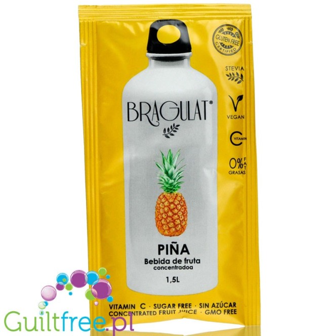 Bragulat Drink Pineapple - napój instant w saszetce, bez cukru, z witaminą C