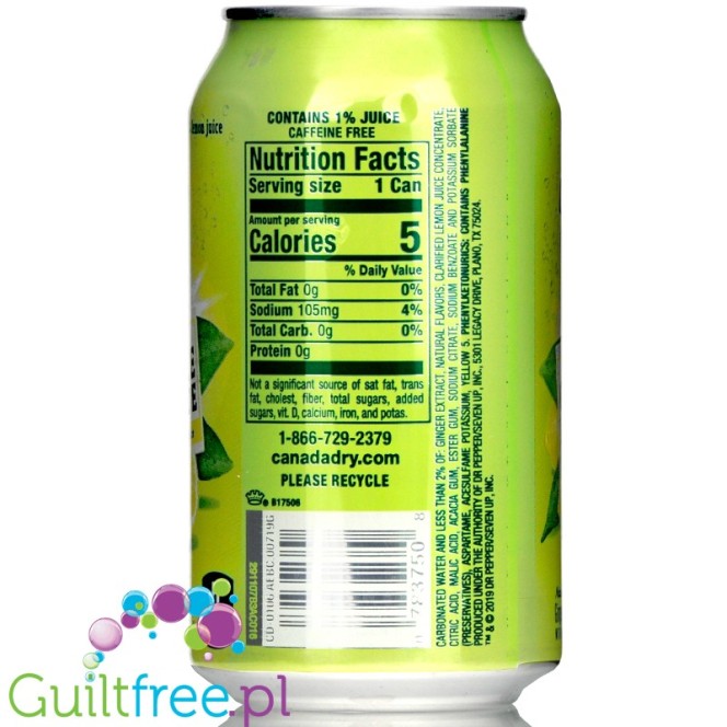 Canada Dry Diet Ginger Ale and Lemonade Cans 12fl.oz (355ml)