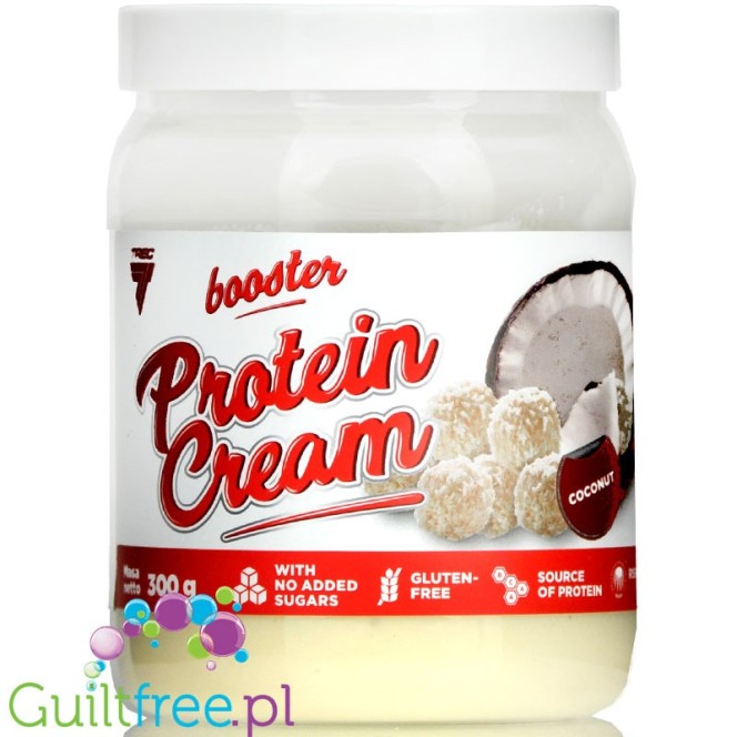 Trec Booster Protein Cream White Chocolate Coconut no added sugar spread