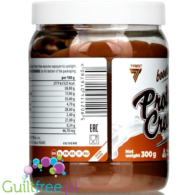 Trec Booster Protein Chocolate-Nuts - krem proteinowy bez cukru Mleczna Czekolada & Orzechy