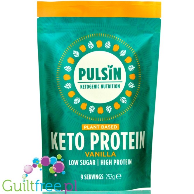 Pulsin Keto Protein Powder Vanilla - wegańska ketogeniczna odżywka białkowa, smak waniliowy