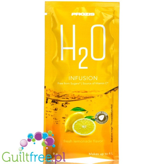 Prozis H2O Infusion Fresh Lemonade- saszetka na 4L napoju bez cukru z witaminą C