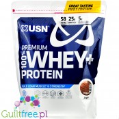 USN Whey Premium Protein Chocolate 2KG protein powder with WPI, WPH i WPC