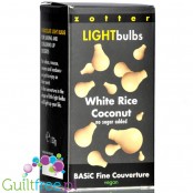 Zotter LightBulbs White Coconut - vegan no added sugar white chocolate 