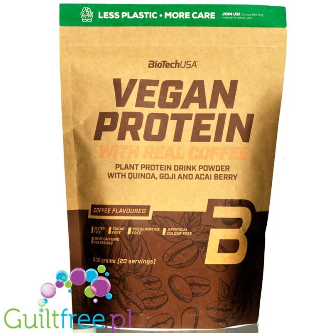 BioTech Vegan Protein Coffee - vegan protein powder with acai, goji & quinoa